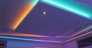 Натяжной потолок с подсветкой Псков, цена от 2075 руб.
